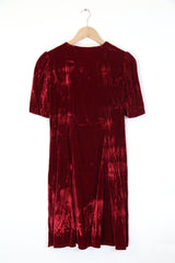 1960S Velvet Mini Dress - Red S
