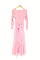 1980S Evening Maxi Dress - Pink S