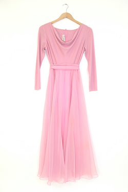 1980S Evening Maxi Dress - Pink S